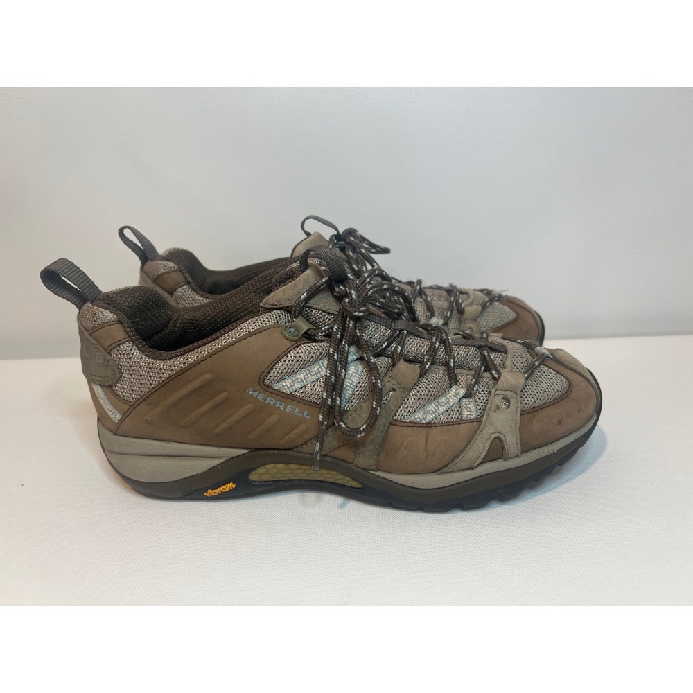 Merrell Siren Sport Hiking Shoes Brown Woman's Vibram Sole Low Top Sneakers US 9